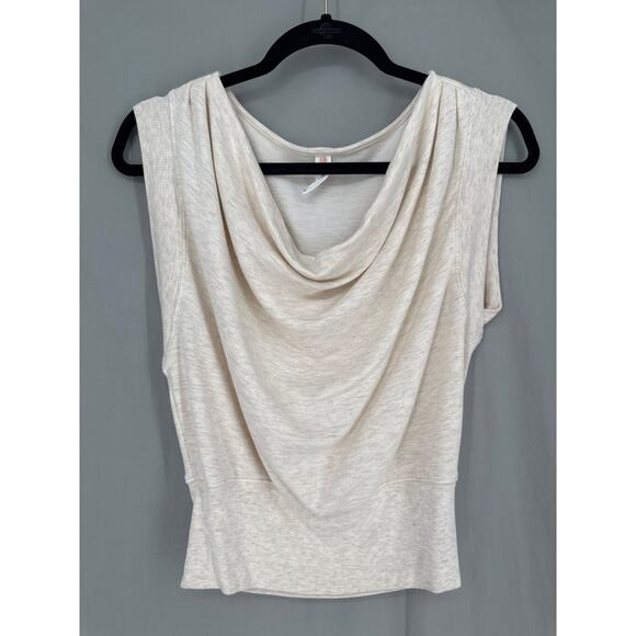 Daily Practice Anthropologie Top Womens XSP Beige Cowl Neck Slouchy Lounge Comfy - Picture 1 of 6